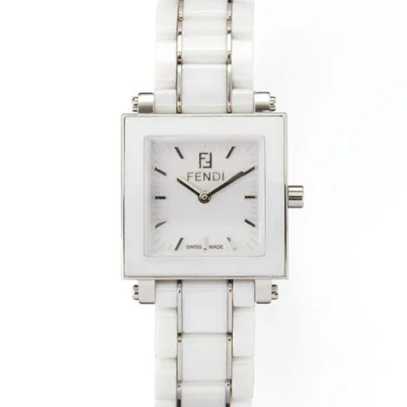 Fendi | Accessories | Fendi Square Ceramic White Watch 
